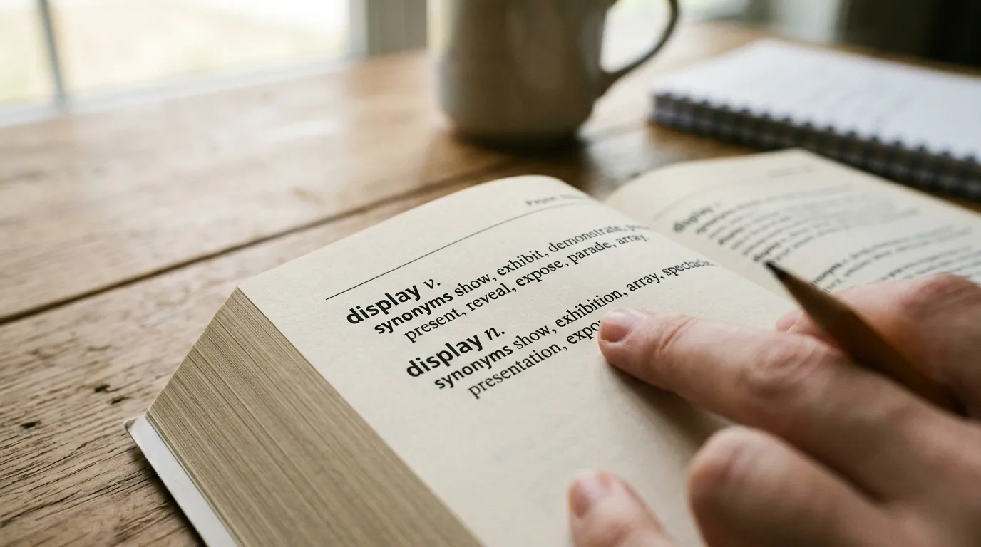 Common collocations with display