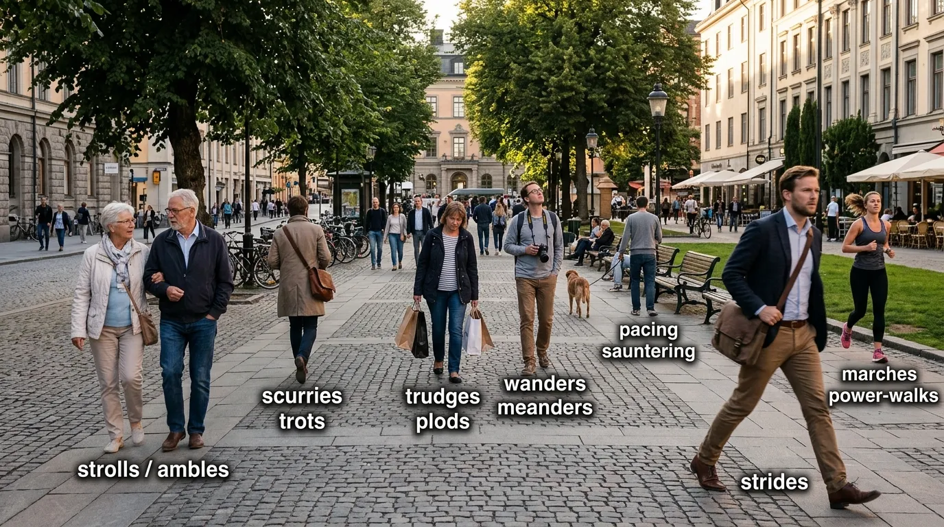 Comparison Which Synonym for Walked Should You Choose