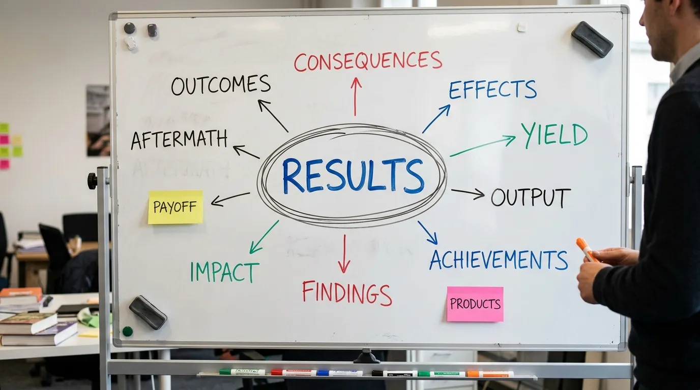 Natural collocations with results