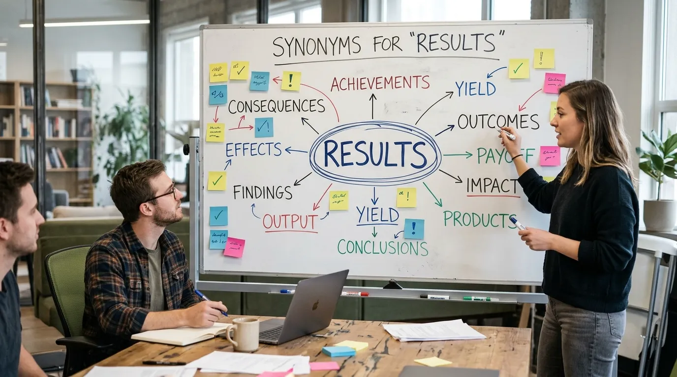 Synonyms for results in an essay