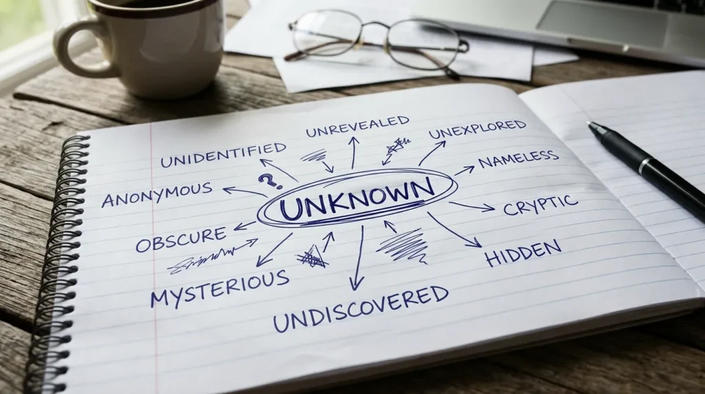 synonyms for unknown