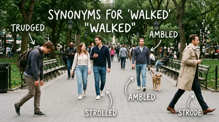 synonyms for walked